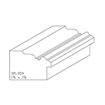 1-3/4" x 2-1/2" Knotty Eastern White Pine Custom Backband - SPL959