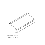 0.800" x 0.865" Ash Custom Crown Moulding - SPL9607