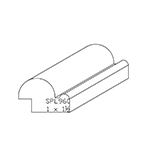 1" x 1-1/2" F/J Primed Poplar Custom Backband - SPL960