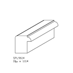 1.015" x 1.114" F/J Primed Poplar Custom Casing Back Band - SPL9614