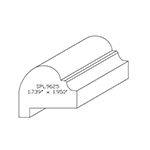 1.739" x 1.950" Custom Natural Alder Miscellaneous Moulding - SPL9625