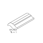 5/8" x 1" Clear Western Red Cedar Custom Panel Moulding - SPL963