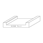 3/4" x 4" Natural Alder Custom Shoe Rail - SPL9655