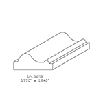 0.770" x 1.840" White Oak Custom Bed Moulding - SPL9658