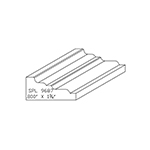 0.800" x 1-3/4" Natural Alder Custom Chair Rail - SPL9687