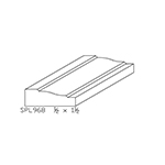 1/2" x 1-1/2" F/J Primed Poplar Custom Casing - SPL968