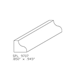 0.850" x 0.945" Custom Red Oak Cove Moulding - SPL9707