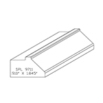 0.910" x 1.845" Custom Red Oak Backband - SPL9711