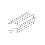 1-1/4" x 1-1/4" Knotty Eastern White Pine Custom Outside Corner - SPL971