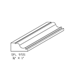 1/2" x 1" Custom Clear Western Red Cedar Accessory Moulding - SPL9721