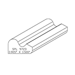 1/2" x 0.905" Custom Brazilian Cherry Accessory Moulding - SPL9723