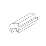 1" x 1-1/4" Quarter Sawn White Oak Custom Half Round - SPL972