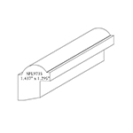 1.295" x 1.437" Custom Poplar Accessory Moulding - SPL9735