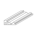 0.525" x 1.480" Custom Clear Western Red Cedar Accessory Moulding - SPL9739