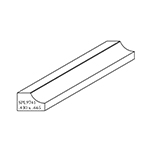 0.430" x 0.665" Custom Hickory Accessory Moulding - SPL9741