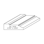 3/4" x 2.545" Custom Hard Maple Accessory Moulding - SPL9745