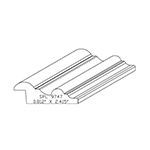 0.812" x 2.415" Custom Cherry Accessory Moulding - SPL9747