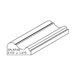 0.719" x 1-3/8" Custom Ash Accessory Moulding - SPL9748