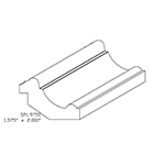 1-3/8" x 2" Custom African Mahogany Accessory Moulding - SPL9751