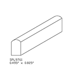 0.495" x 0.825" Walnut Custom Miscellaneous Moulding - SPL9761