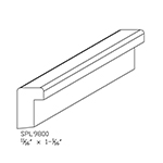 0.688" x 1.063" F/J Primed Poplar Custom Backband - SPL9800