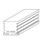 1.390" x 1.490" Hard Maple Custom Miscellaneous Moulding - SPL9806