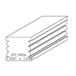 1.390" x 1.490" Knotty Eastern White Pine Custom Miscellaneous Moulding - SPL9806