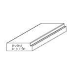 1/2" x 1-5/8" Poplar Custom Miscellaneous Moulding - SPL9812