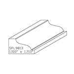 1" x 1.715" Poplar Custom Door Cap - SPL9813