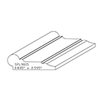 0.835" x 2.595" Poplar Custom Upper Wall Moulding - SPL9815