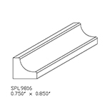 3/4" x 0.850" Knotty Eastern White Pine Custom Cove Moulding - SPL9816