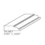 1/2" x 1.665" Quarter Sawn Red Oak Custom Window Stop - SPL9817