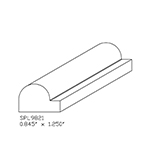 0.845" x 1.250" Ash Custom Crown Material - SPL9821