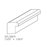 1-1/8" x 1.063" Knotty Eastern White Pine Custom Backband - SPL9829