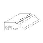 1.063" x 2.725" Ash Custom Stair Tread Trim - SPL9832