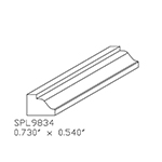 0.730" x 0.540" Poplar Custom Stair Tread Trim - SPL9834