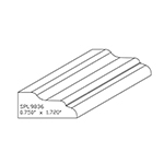 3/4" x 1.720" Poplar Custom Shoe Moulding - SPL9836