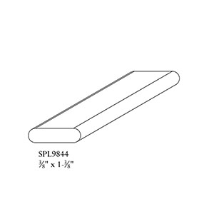 3/8" x 1-3/8" F/J Primed Poplar Custom Louver - SPL9844