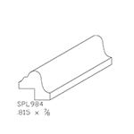 0.815" x 7/8" F/J Primed Poplar Custom Picture Frame - SPL984