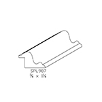 3/4" x 1-1/4" Ash Custom Backband - SPL987