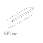 0.945" X 3/4" F/J Primed Poplar Custom Backband