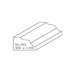 0.850" x 1.490" Ash Custom Shoe Moulding - SPL993