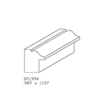 0.987" x 1.137" F/J Primed Poplar Custom Backband - SPL994