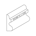 3/4" x 2.050" F/J Primed Poplar Custom Baseboard - SPL2002