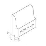 3/4" x 2-3/4" F/J Primed Poplar Custom Baseboard - SPL2026