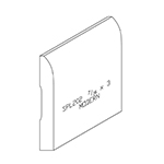 7/16" x 3" Red Oak Modern Baseboard - SPL202