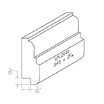 0.845" x 2-1/4" Character Grade White Oak Custom Baseboard - SPL2040