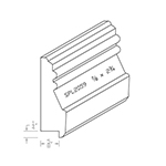 7/8" x 2-3/4" F/J Primed Poplar Custom Baseboard - SPL2059