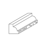 7/8" x 7/8" Natural Alder Custom Baseboard - SPL2062