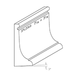 1-5/16" x 3-1/16" Brazilian Cherry Custom Baseboard - SPL2068